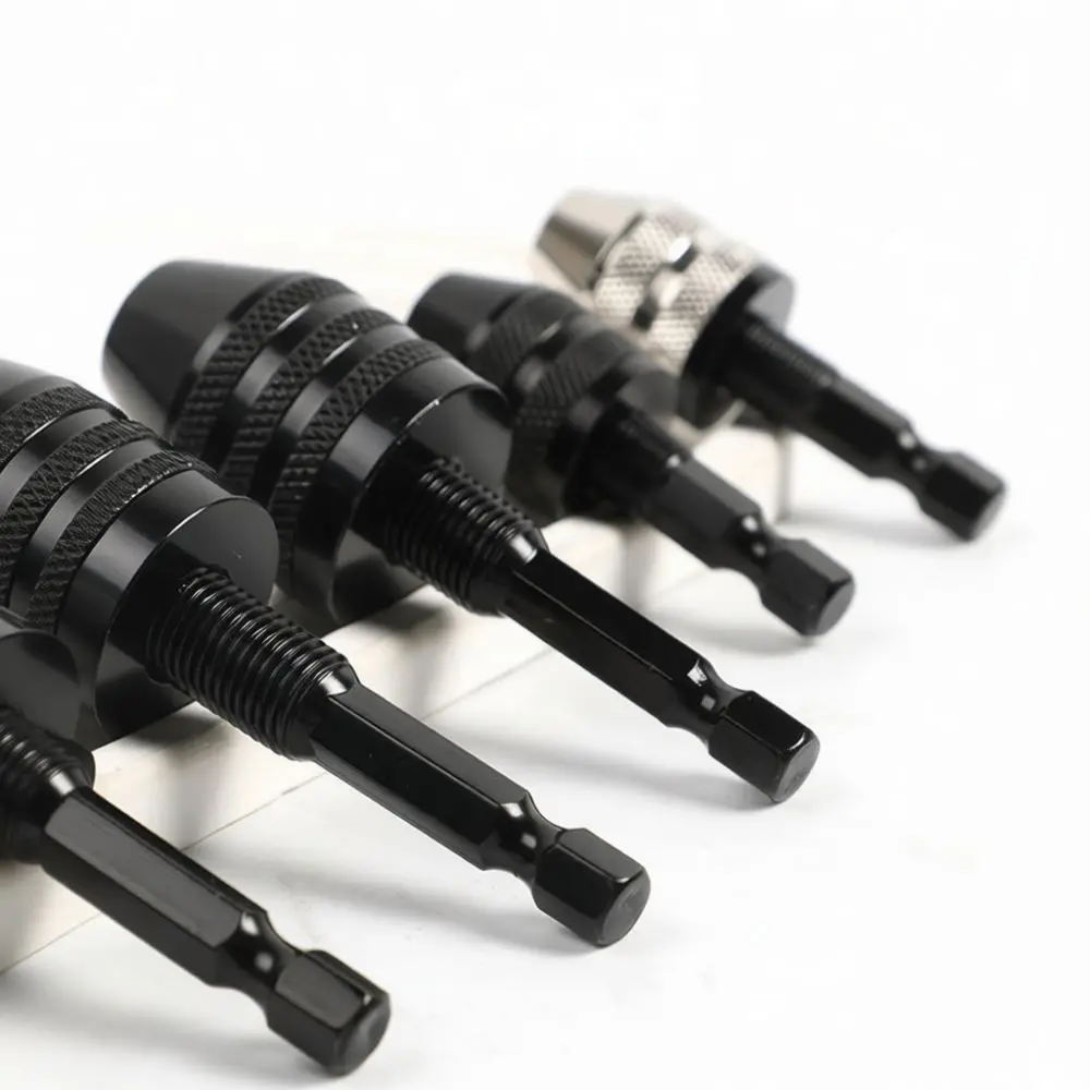 Precision Drill Chuck 0.3 To 6.5mm Hex Shank Replacement Quick Change Adapter Three Jaw Self Centering For Crafting DIY