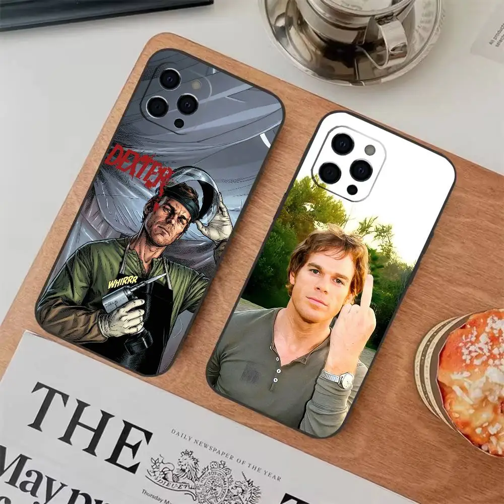 

D-Dexter Morgan Phone Case For iPhone17,16,15,14,13,12,11 Plus,Pro Max Soft Black Cover