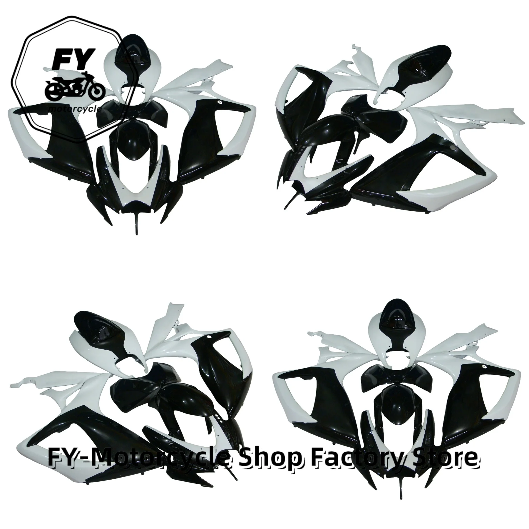 Aftermarket Injection ABS Full Fairing Kit Compatible For GSX-R600 GSXR750 K6 2006 2007 Complete Motorcycle Body Panel Cowl Set