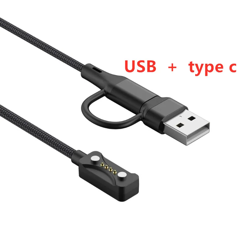 Smartwatch Dock Charger Adapter 2 in1 USB typec Charging Cable for Polar Vantage V3/M3/Pacer Pro/Ignite 3/Vantage V3 Watch Power
