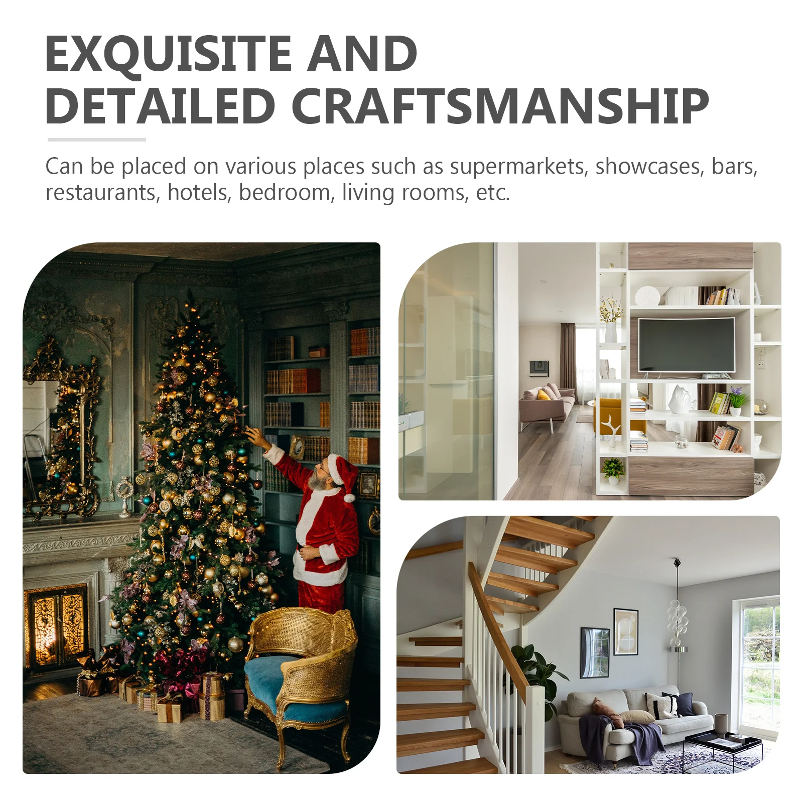 8 قطع من حلي عيد الميلاد الاحتفالية المصنوعة من الراتنج لديكور مشهد عيد الميلاد لغرفة المعيشة وغرفة النوم وأفكار هدايا العيد