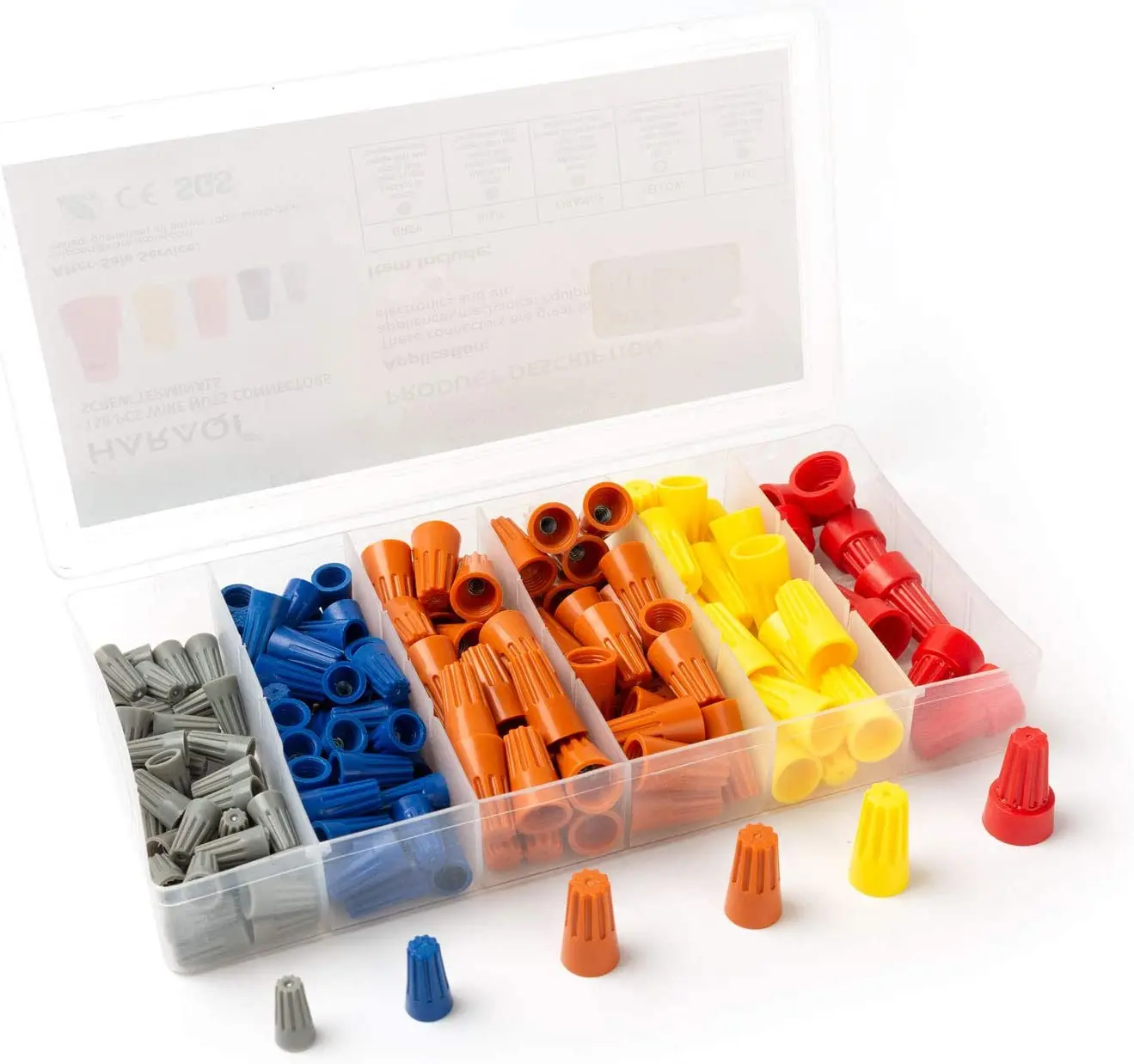 110/158/220Pcs Screw Crimp Cap Boxed Quick Wiring Terminal SetColorful Insulated Electrical Equipment Connectors