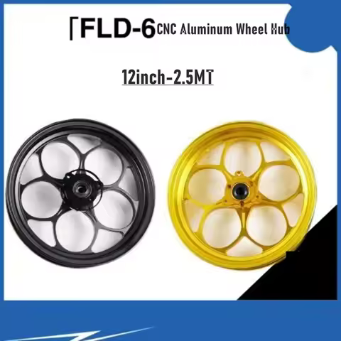 CNC Aluminum Wheel Hub 12inch-2.5MT Front Rim Disc Brake Wheel For M3 NIU N1S UQI U+B Ninebot E300P E-scooter Universal Modify