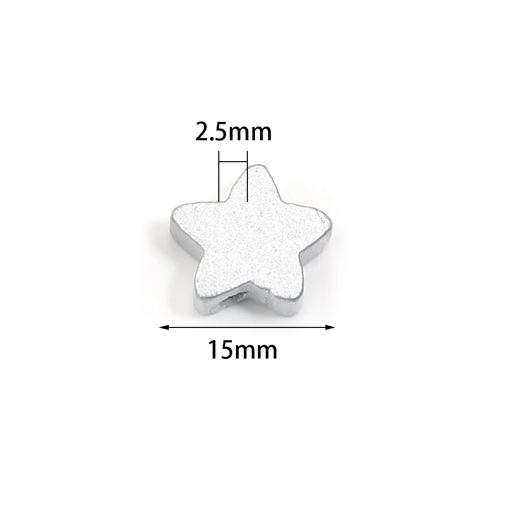50-150pcs 15mm Star Shape Wooden Beads Five-pointed Star Loose Spacer Beads For Jewelry Making DIY Necklace Bracelet Accessories
