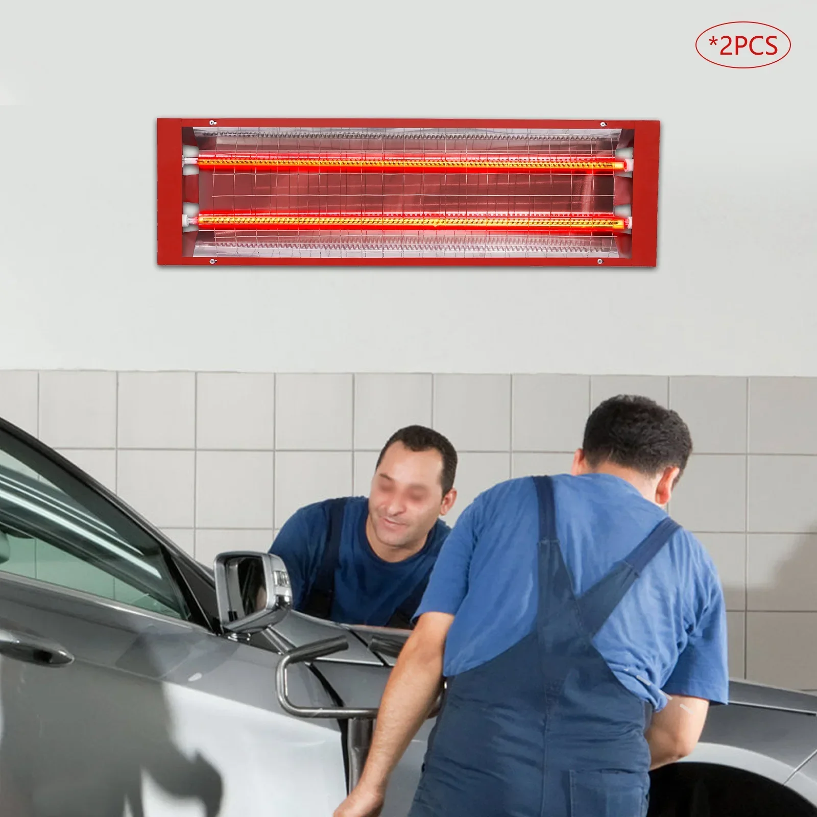 

Инфракрасная лампа для отверждения краски мощностью 2000 Вт, 1 комплект из 2 автомобильных инфракрасных ламп для отверждения краски, 110 В, системы отверждения краски для ремонта кузова