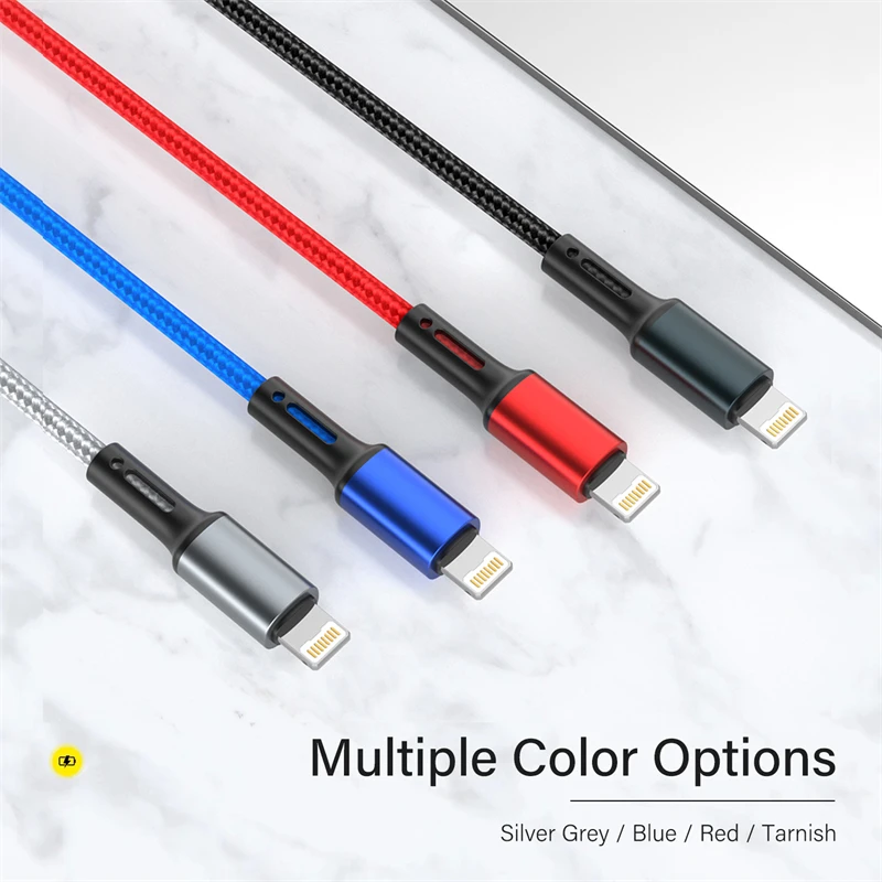 Cable USB de carga rápida para teléfono móvil, Cable de carga rápida de plomo 3A para iPhone 14, 13, 12, 11 Pro Max, X, XR, 6s, 7, 8 Plus, 2m, 3m