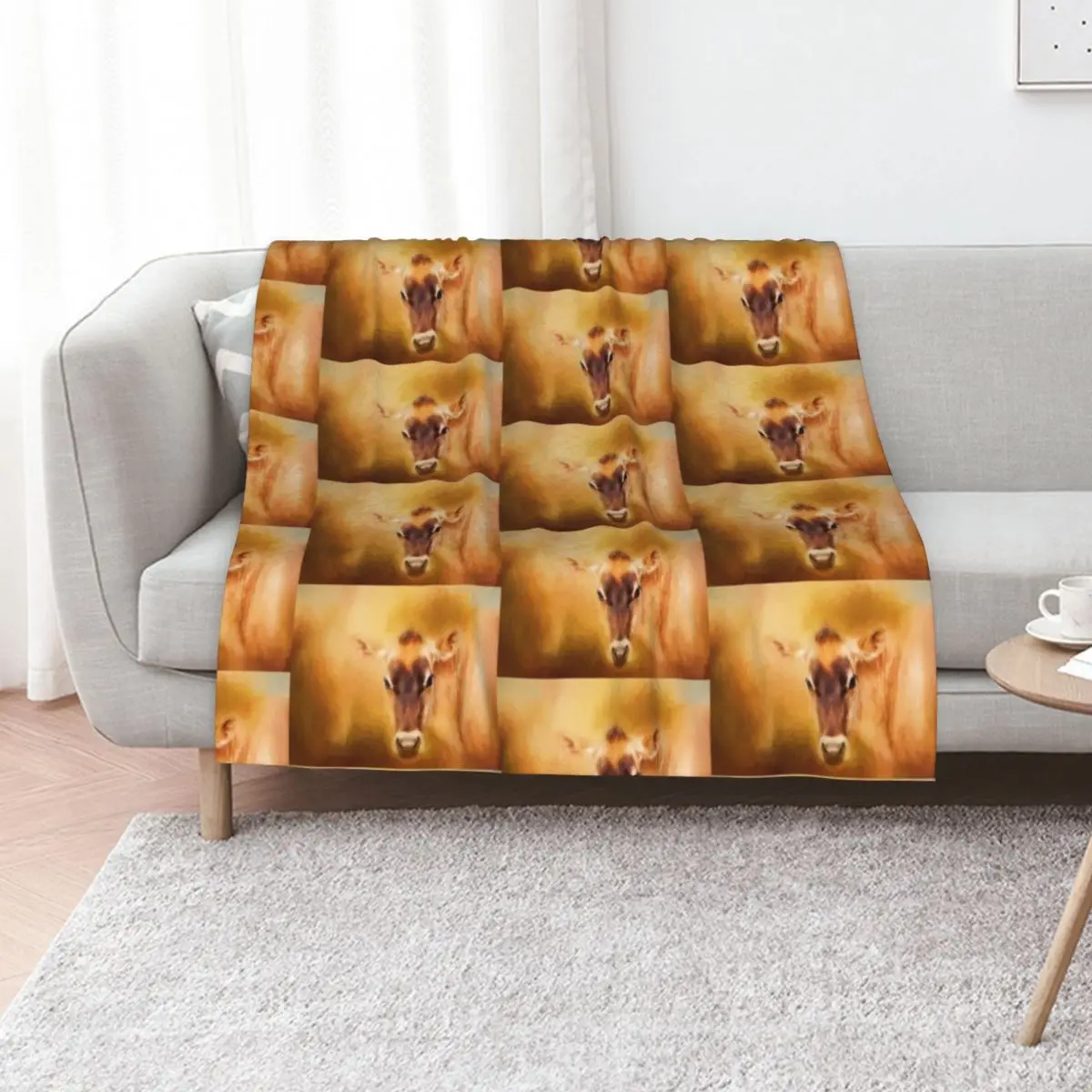 Jersey Cow Farm Art Throw Blanket christmas gifts Bed linens for sofa cosplay anime Sofa Luxury Designer Blankets