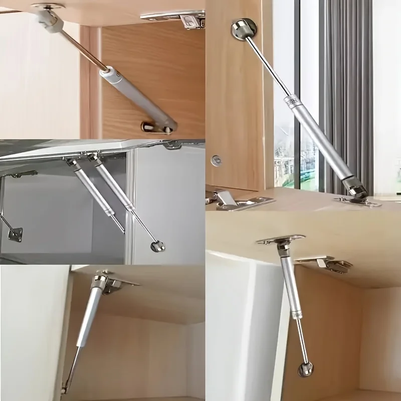 2pcs Classic Style Polished Metal Surface Over-the-Door Hanging Hydraulic Gas Spring - Soft Close Lid Support Hinge