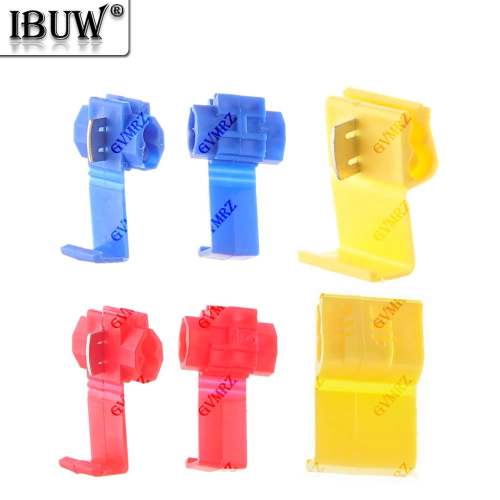 10PCS 5V-220V Blue Quick Connection Clip Line Connector 10-24A Terminal Joint Red Wire Crimp Splitter Lip Break Clamp