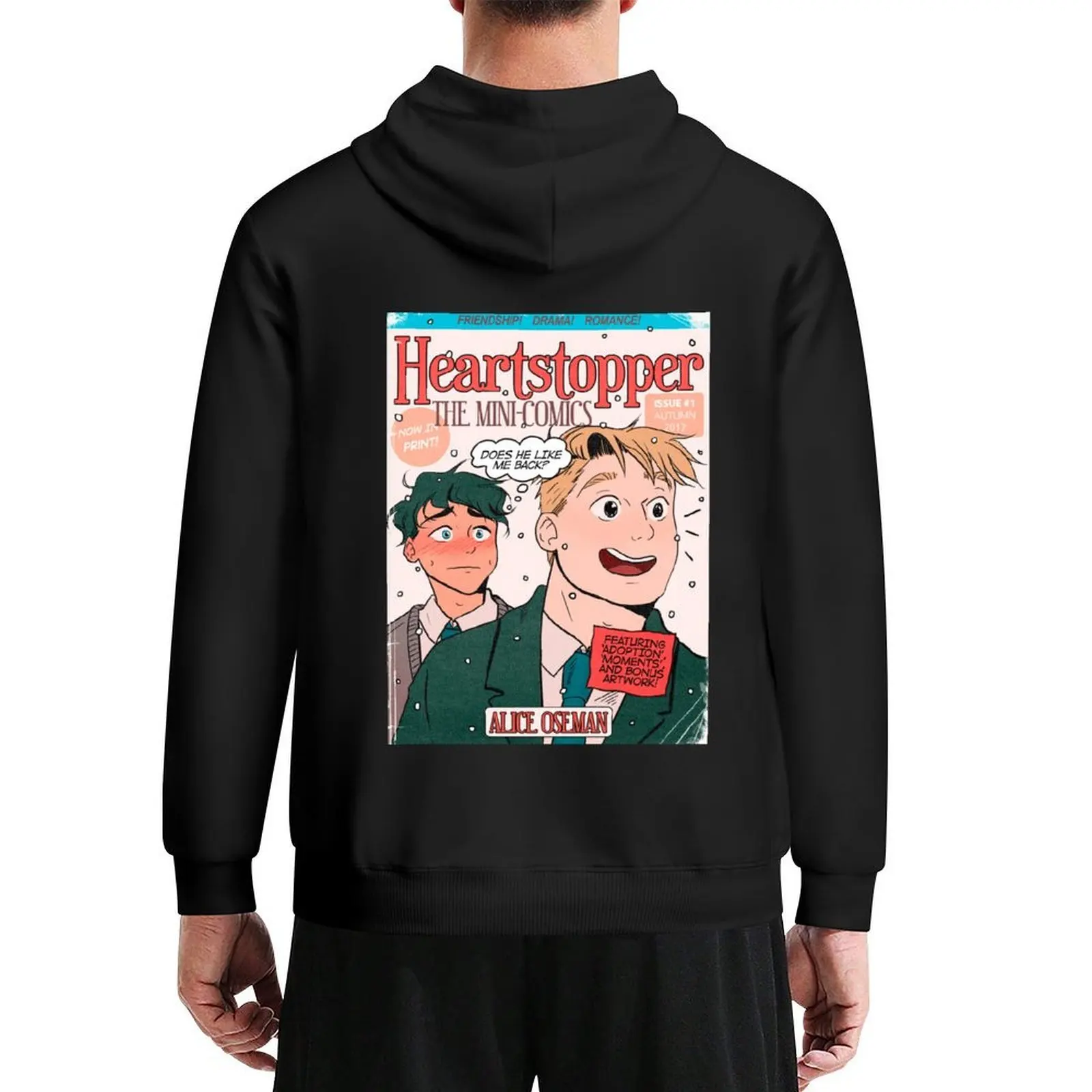 

Heartstopper Comics Cover Art by Alcie Oseman Hoodie men clothing autumn aesthetic clothing man hoodie