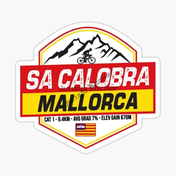 

Spain Mallorca SA CALOBRA Cycling Route Car Sticker Motorcycle Adhesivos Dardos Accessories Decor