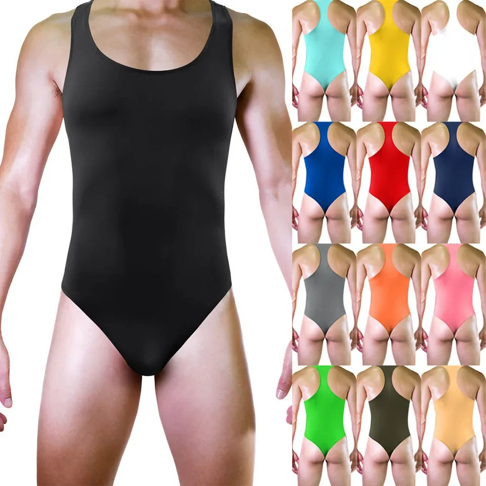 

Mens Ice Silk Backless Singlet Jockstrap Bulge Thongs Bodysuit Underwear Beach Bathing Suit Swimwear Running Jumpsuits Underwear