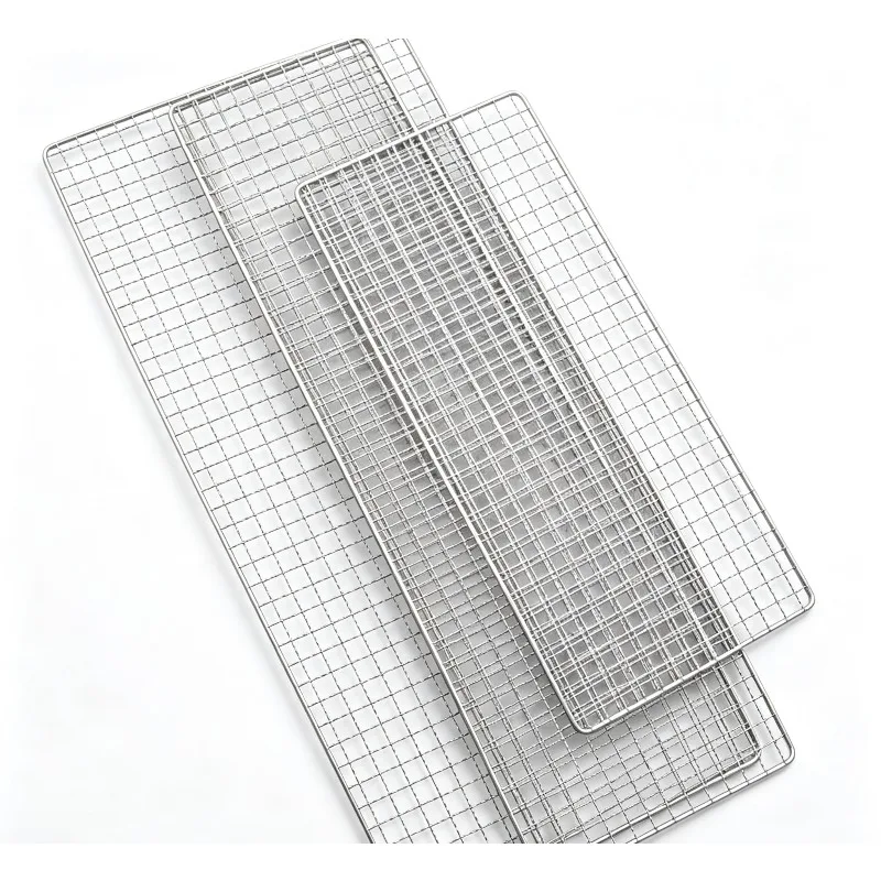 Stainless Steel Barbecue , Wire Mesh, Rectangular Mesh, Small Grid, Oil Draining Mesh, Tool, Circular Stove