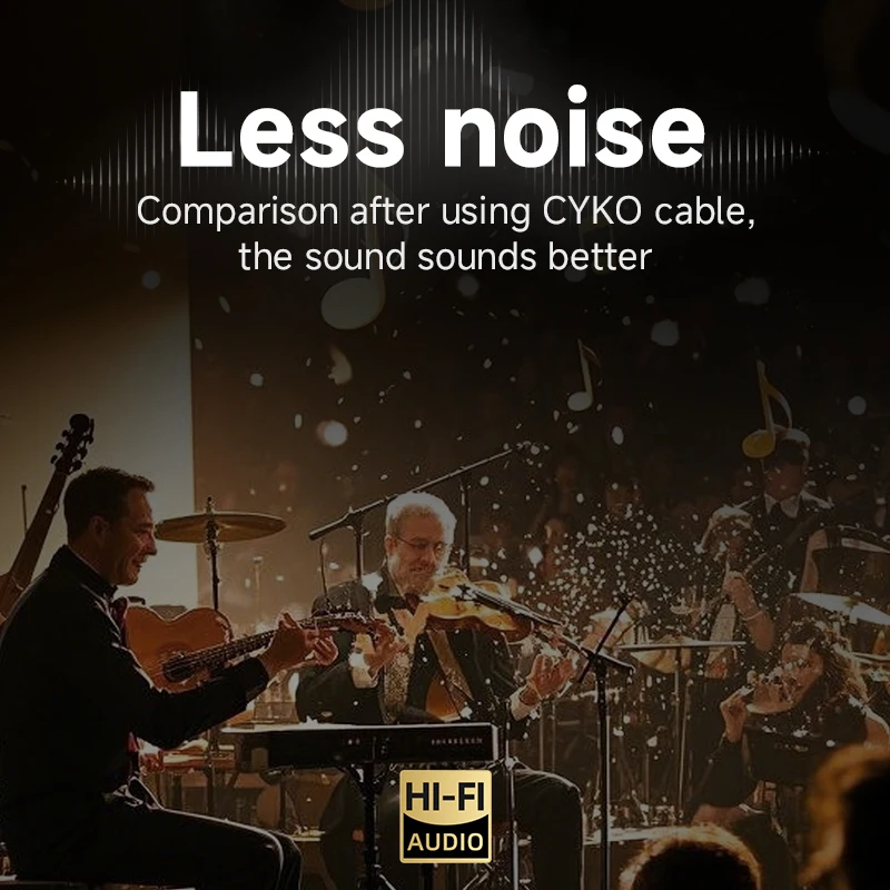 CYKO Hifi 3.5 ملم جاك ستيريو عالي الأداء 7N OCC AUX كابل الصوت لمكبر الصوت والهاتف المحمول والكمبيوتر