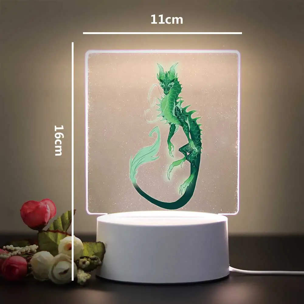 1 pc hot Flying dragons 3D Night Light Kids Toy Bedroom Manga Anime Figure Night Lights Children Gift