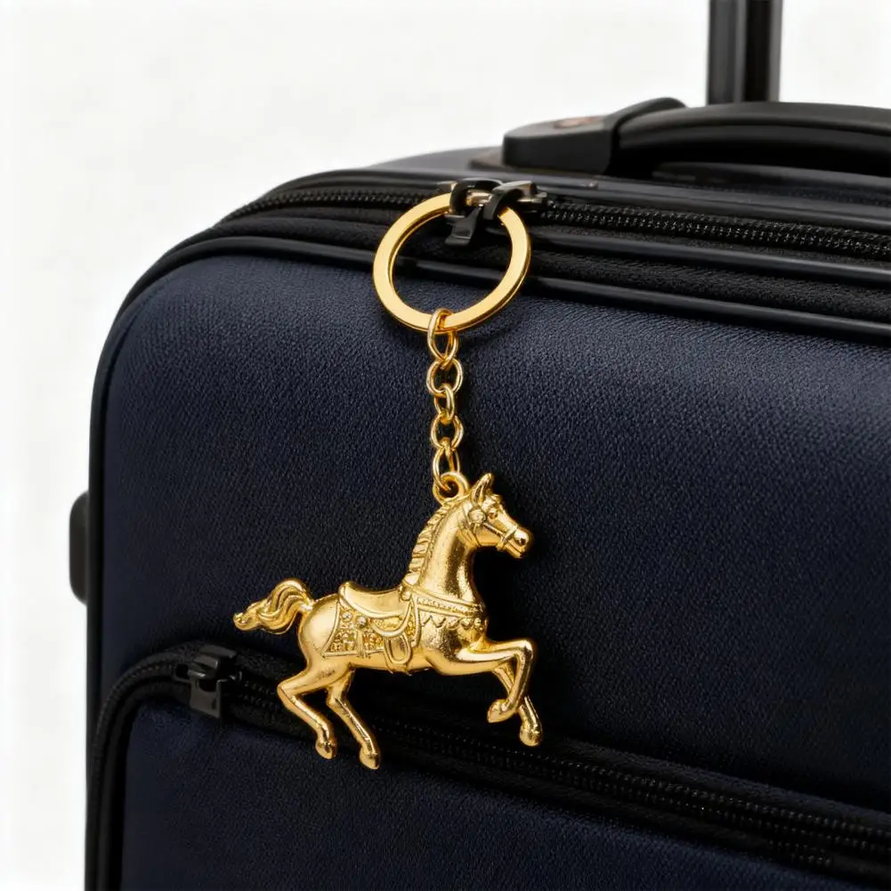 Wear-resistant Keychain Pendant Year of Horse Keychain Pendant Exquisite Craftsmanship Key Holder Decorative Accessory for Doors