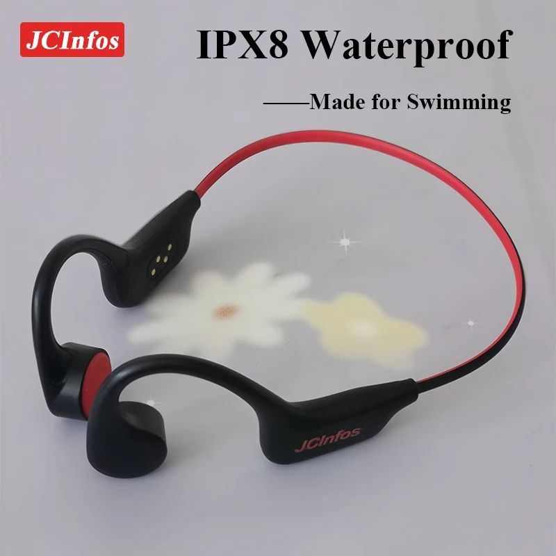 Wireless Bluetooth Headphones Bone Conduction Earphones With Microphone Ipx8 Swimming Sports Mp3 Black Headset  Hifi Stereo Ear