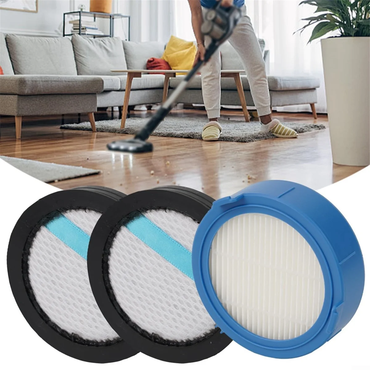 Pre-Motor Filters HEPA Filter Set for AEG ASKW4 Wireless Vacuum Cleaner -for AEG 8000 Cordless Vacuum Cleaner