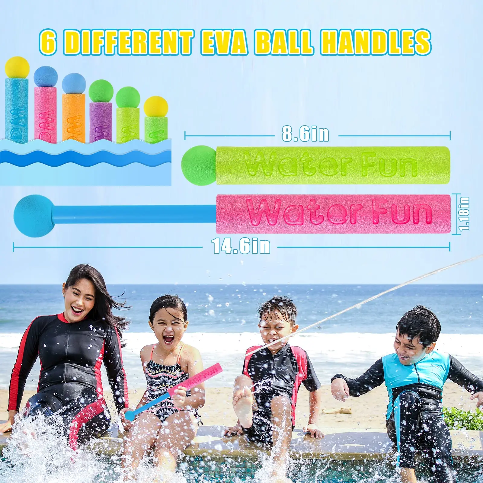 10 Packs Water Gun for Kids Summer Foam Watergun Toys Water Squirter Soaker Blaster Outdoor Swimming Pool Beach Games Toys