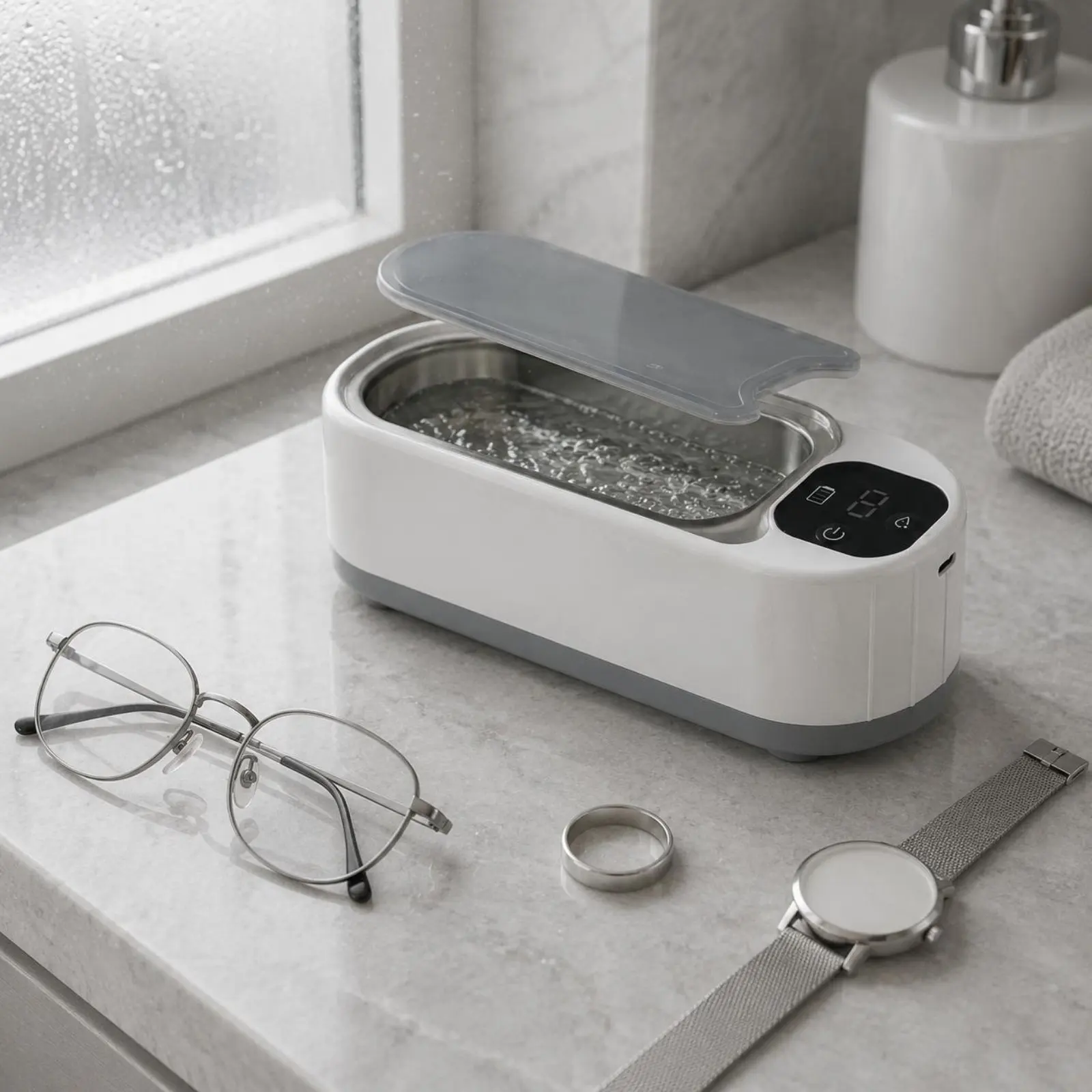 

Sonic Glasses Cleaner Multi-Use Sonic Cleaning Machine for Home