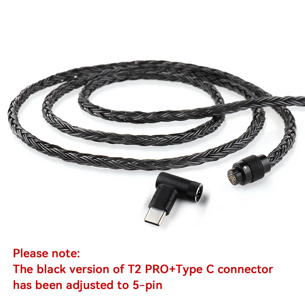 TRN T2 Pro16 Core Earphones Silver Plated HIFI Upgrade Cable 2.5 5-pin/3.5/4.4/Type C 5-pin/QDC//MMCX/0.75/0.78