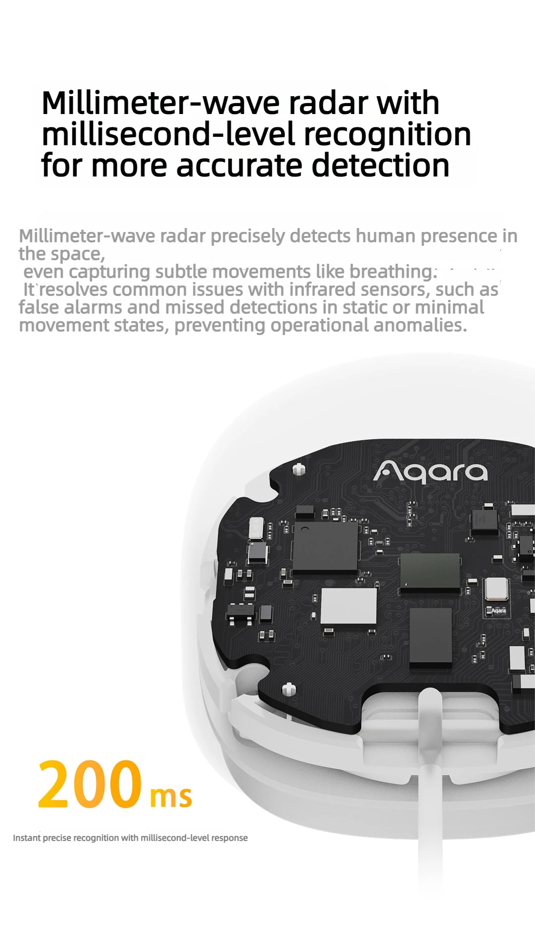 Aqara FP1E ​ ​ ​ ​ KI-Smart-Präsenzsensor Zigbee 3.0 Millimeterwellen-Radardetektion Matter KI Smart Home für Apple HomeKit – Detail 12