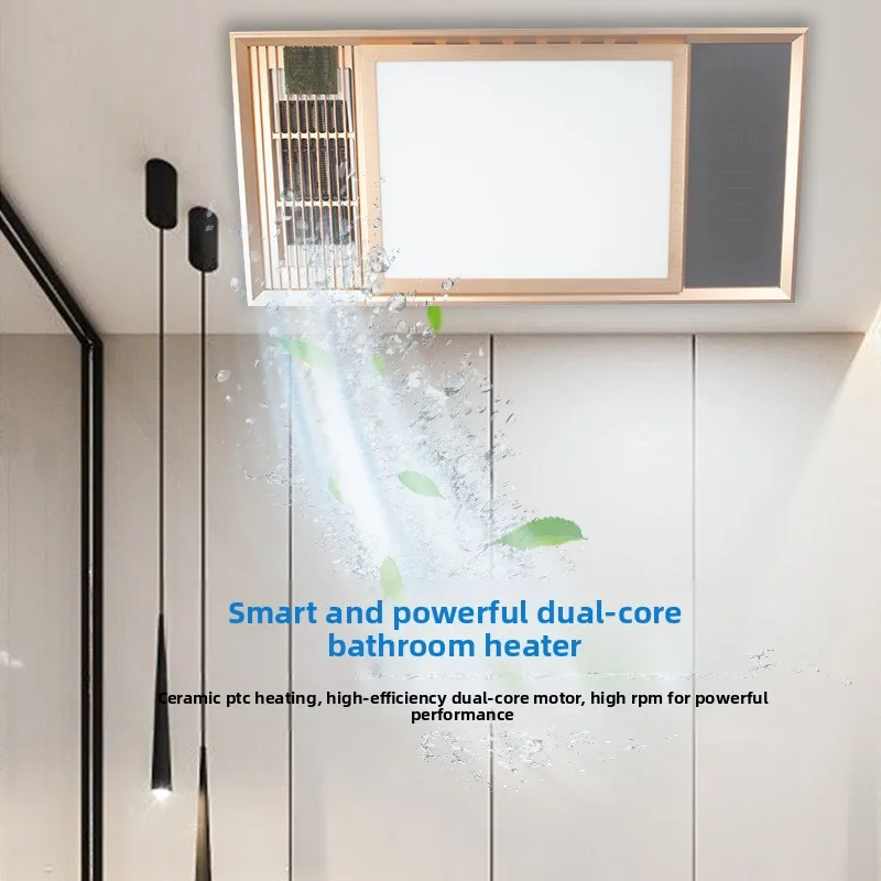 

Современный встроенный потолочный обогреватель для ванной комнаты для домашнего использования, вытяжной вентилятор с воздушным обогревом и освещением из пластика