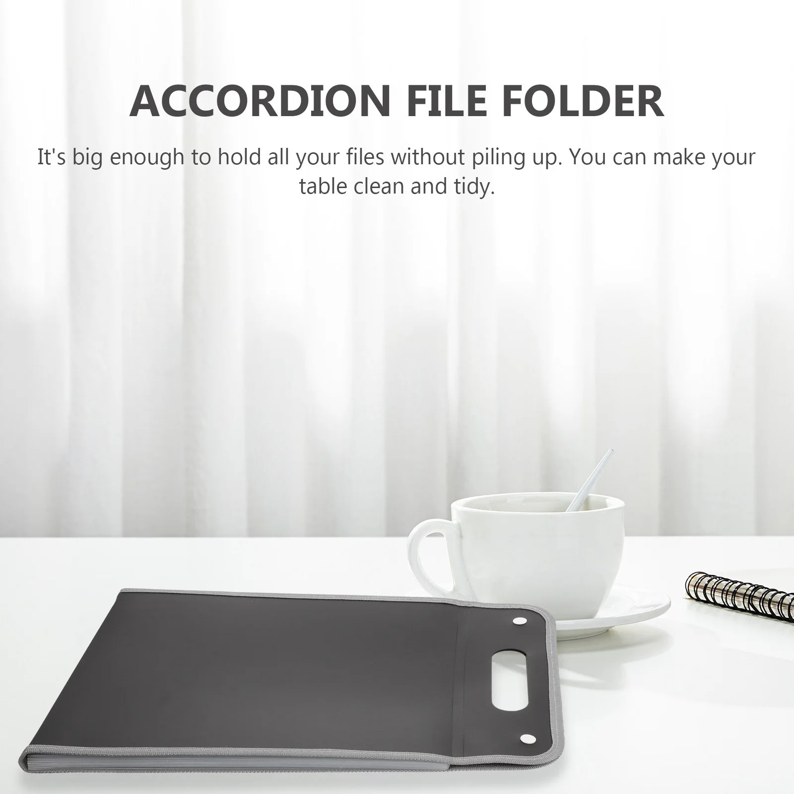 File Folder Organizer Large Capacity Multi-Layer Document Storage Pouch Transparent Waterproof Desktop Box For Office