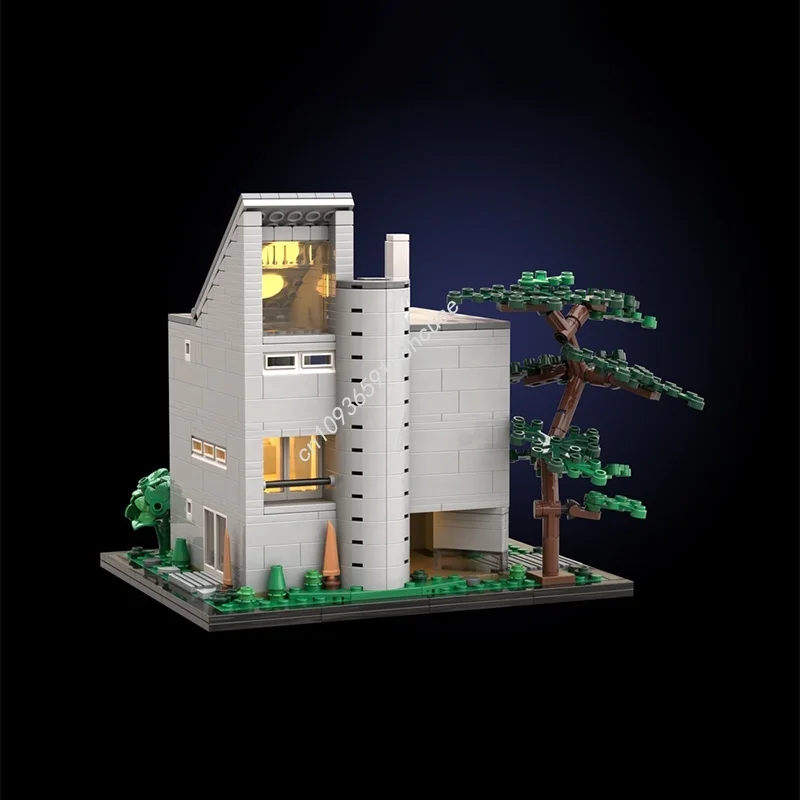 752 قطعة MOC Gwathmey منزل معماري نموذج بناء لعبة كتل هدايا عيد الميلاد البناء لتقوم بها بنفسك عيد ميلاد الطوب الإبداعي #2