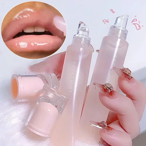 Imagen 2 del producto Brillo de labios transparente con espejo, brillo de labios de cristal, hidratante duradero, tinte de labios incoloro, brillo de labios carnoso, Cosméticos de maquillaje coreanos