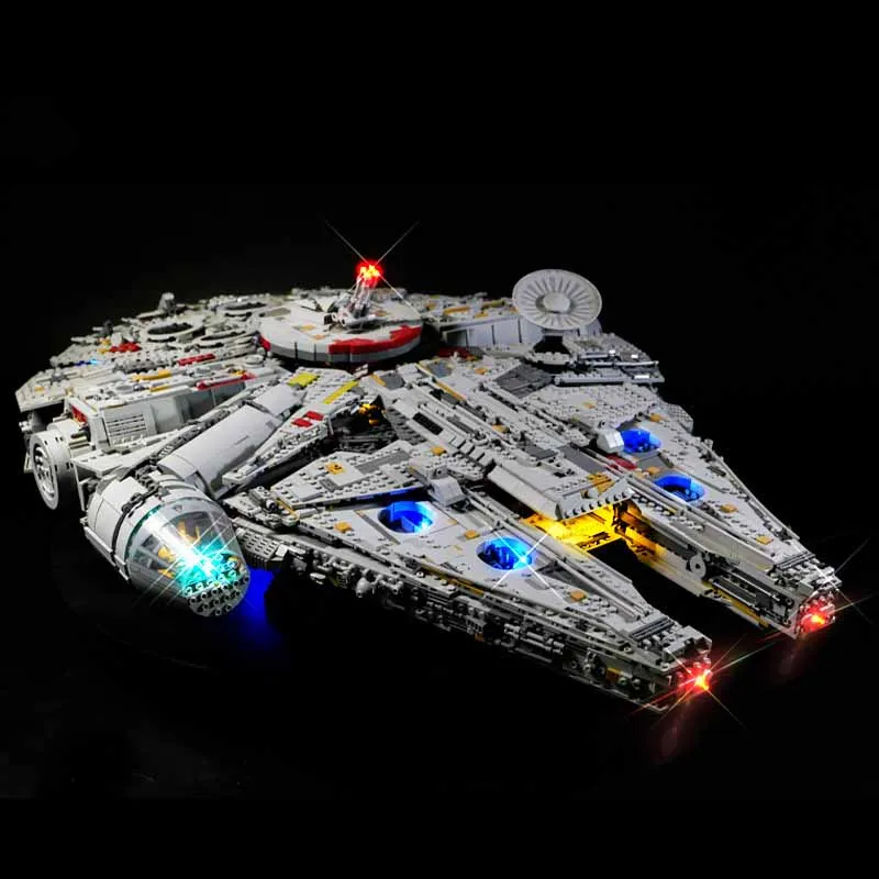 MINISO el gran barco Millennium Falcon bloques de construcción compatibles 75192 05132 juguetes para niños regalos de cumpleaños y Navidad