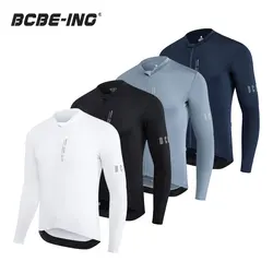 BCBE-ING Men Cycling Jersey Long Sleeve Pro Aero Fit Lightweight Bicycle Cholting MTB Road Bike Jersey Maillot Ciclismo Hombre
