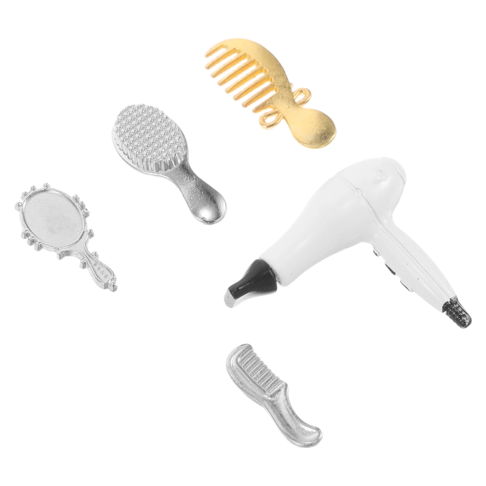 Accessoires miniatures pour maison de poupée, 12 pièces, jouets pour petites filles, ensemble de jeu pour Salon de beauté, sèche-cheveux, miroir, peigne, outils de coiffure pour bébé