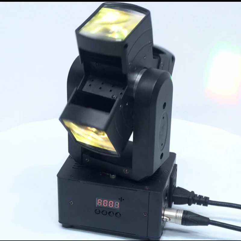 Rotating Mini Moving Head Beam Light 3x10W RGBW LED DMX Control 17/24CH Stage Lighting Auto Sound Activated DJ Disco Spotlight