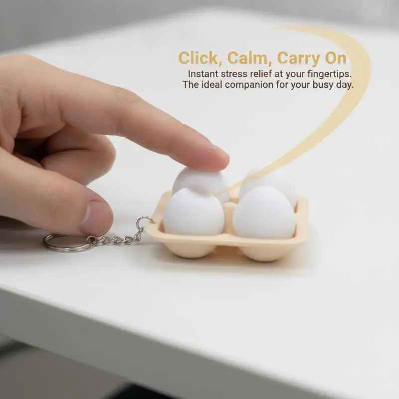 3D Printed Button Clicker Keyring Egg Banana Keycap Press Keychain Creative Relaxed Press Keyboard Keyring Backpack Pendant