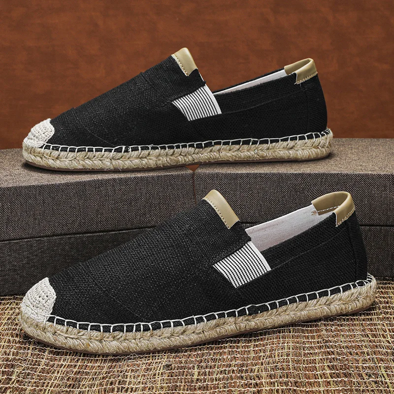 

Casual Shoes for Men Summer New Fashion Linen Canvas Shoes Breathable Loafers Men Shoes Slip on Driving Shoes Zapatillas Hombre