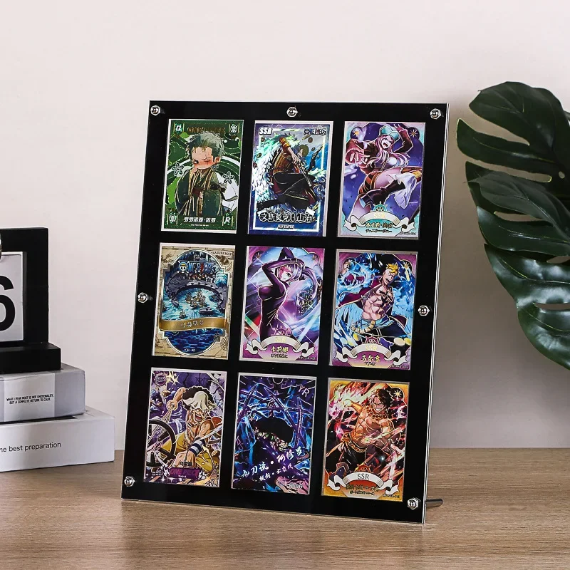 Clear Acrylic Multi-grid Photo Display Stand Desktop Trading Card Holder Frame for Sports Cards Photo Brick Display