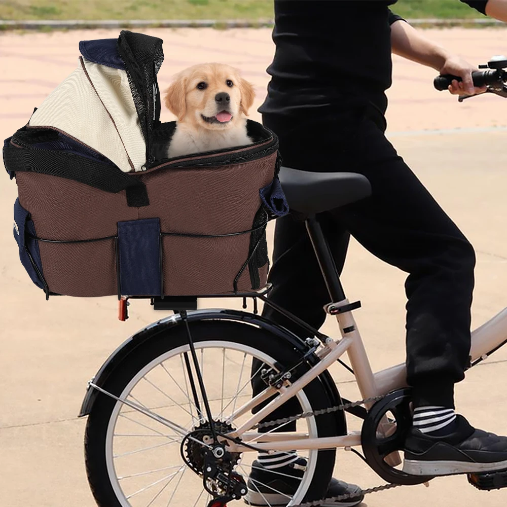 Cesta trasera acolchada para perro en bicicleta - imagen 3