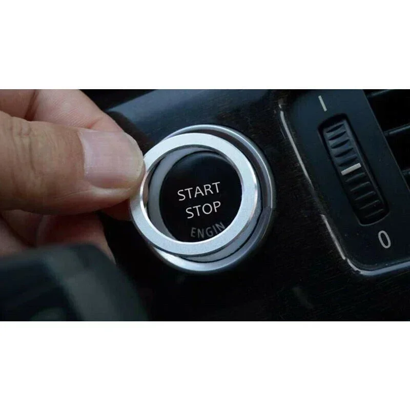Car Switch Decoration Trim Decor Engine Silver Start/Stop Switch Trim For BMW 3 Series E90 Push Ring High Quality