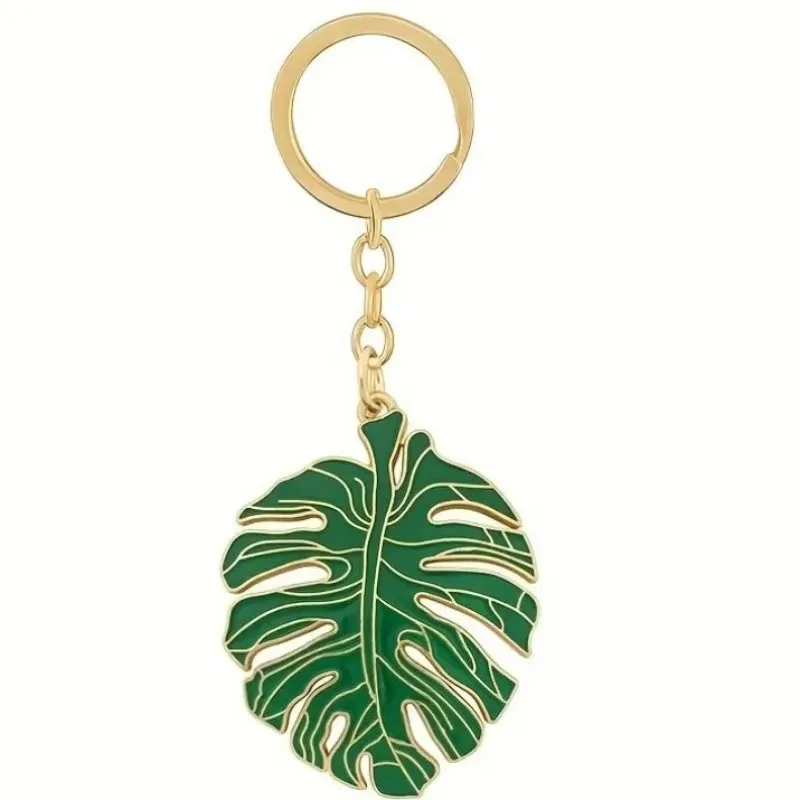 Gift For Her/Him Tropical Rainforest Leaf Keychain Set Hawaiian Series Suitable For Party Decorations Bag Healing Small Pendant