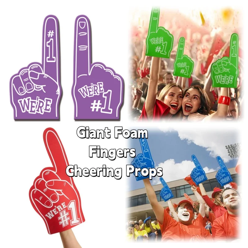 Finger Foams Sports Cheerleading Party Hand Props 1 Noise Makers Props Giant Hands Sports Favors Cheering Palm Party Props