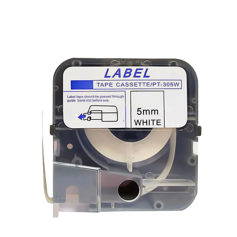 PT Series Label Tape 5 9 12mm×8m LM-PT312W White Yellow Label Tape For Wire Marker LM-380E LM-390A PT1010 INK RIBBON Typewriter