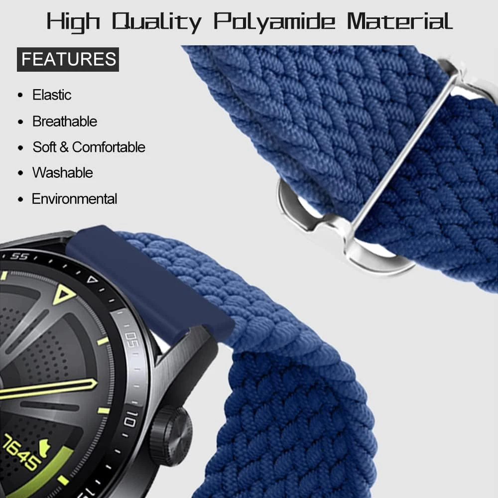 18 مللي متر 22 مللي متر الفرقة لساعة هواوي GT 5 برو/4/5 41 مللي متر 42 مللي متر 46 مللي متر الرياضة حزام سوار مضفر حلقة كوريا هواوي ساعة 4/4 برو الأشرطة #5