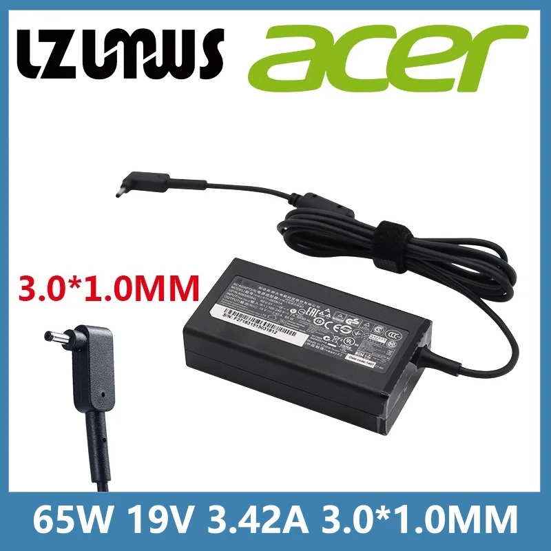 

LZUMWS 19V 3.42A 65W 3.0*1.0MM Laptop Adapter Charger For Acer Aspire S7 391 V3-371 Swift3 -314-54 Switch12 PA-1450-26 547H 56RQ