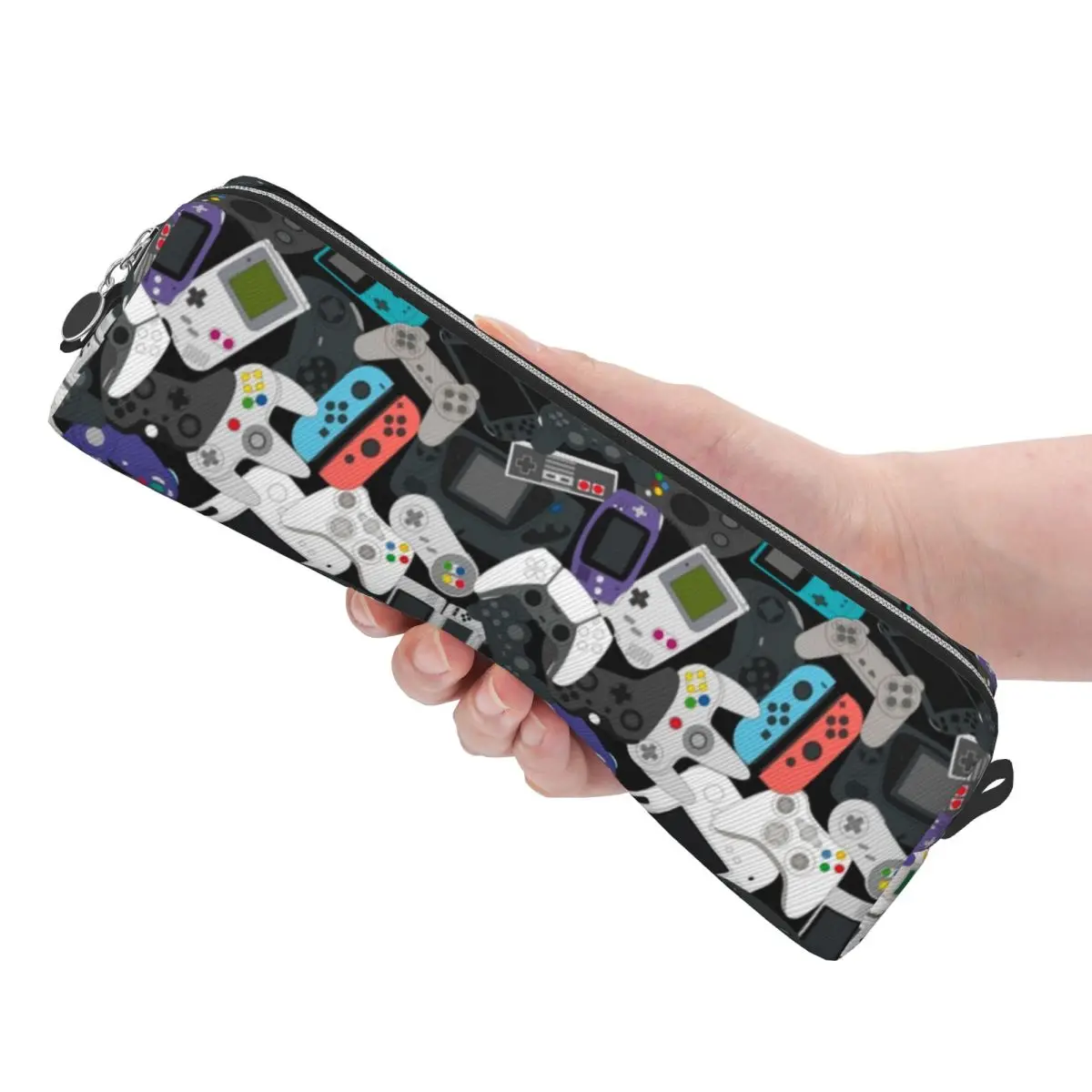Game Controller Pattern Pencil Case Pencilcases Pen Holder for Student Big Capacity Bag School Supplies Zipper Stationery