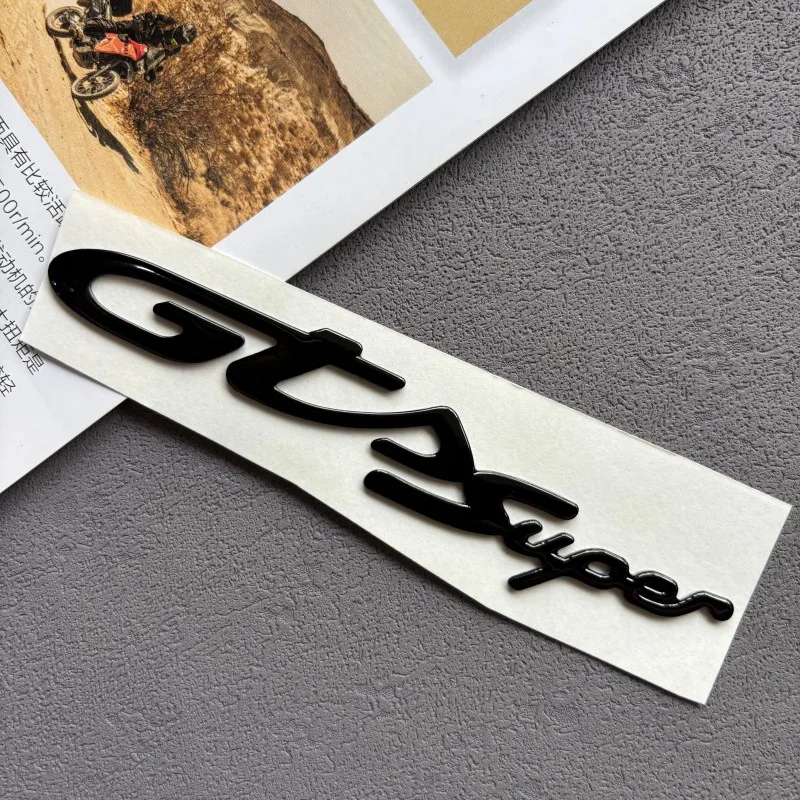 Motorrad weicher Kleber 3D für Vespa Piaggio GTS300 GTSsuper wasserdichtes Etikett LOGO Aufkleber schwarz und weiß modifizierter Aufkleber