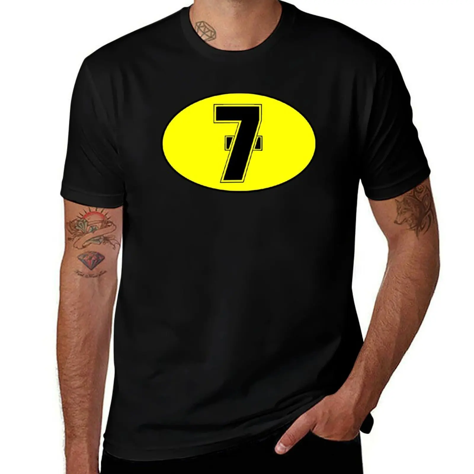 

7 Barry Shirt, Sticker t shirts Number Racing Seven humor man Mask funny T-Shirt Sheene t shirt plain dark