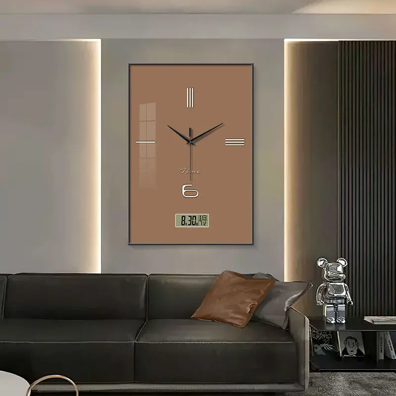 Decorative picture with clock new perpetual calendar electronic hanging picture clock wall clock living room