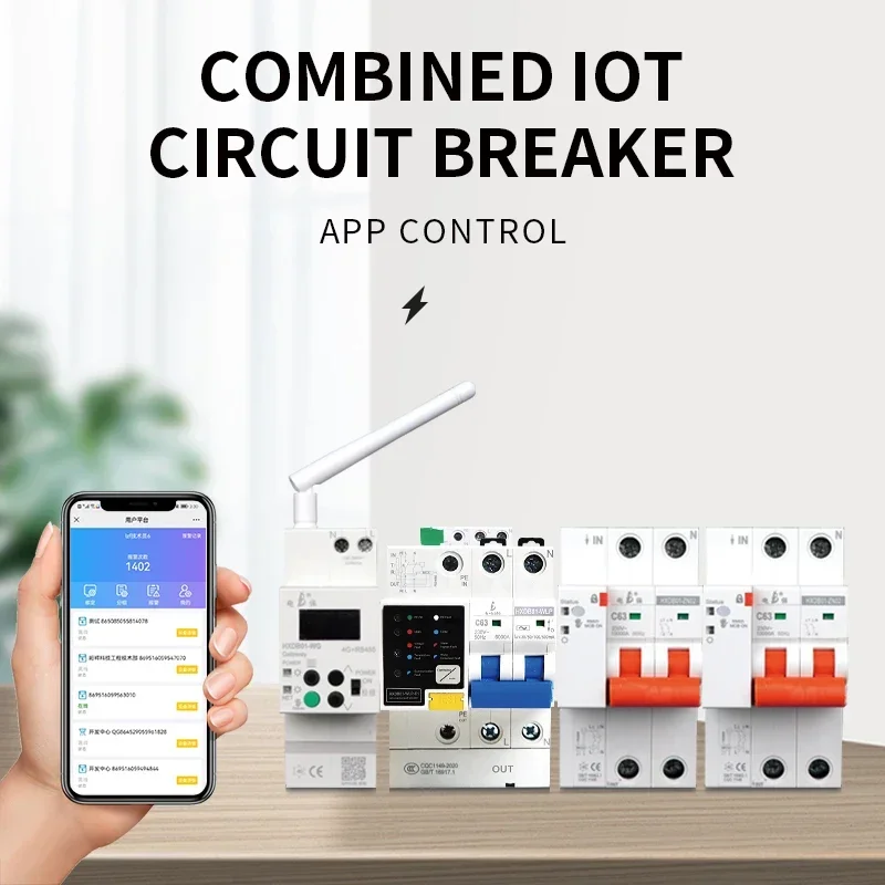 smart circuit breaker with monitoring energy monitoring 63a 2p remote control Zigbee circuit breaker