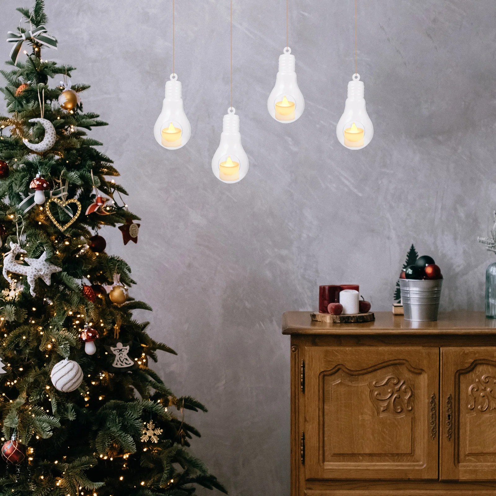 12 個のクリスマス中空ボールペンダントぶら下げクリスマスツリー装飾オーナメントパーティー装飾クリスマス吊り下げ装飾